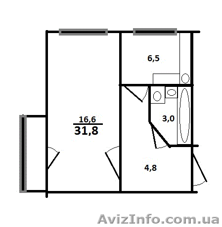 Продам квартиру 1- комн. Курчатова 1Г - <ro>Изображение</ro><ru>Изображение</ru> #1, <ru>Объявление</ru> #108897