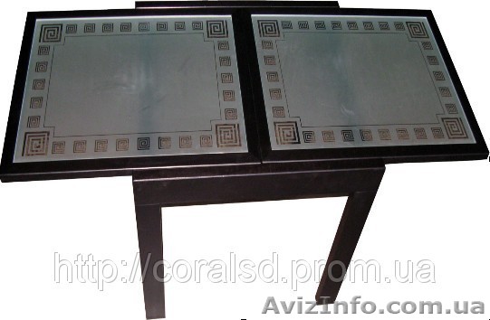 Кухонный стол - трансформер Чибис мини стекло - <ro>Изображение</ro><ru>Изображение</ru> #1, <ru>Объявление</ru> #885193