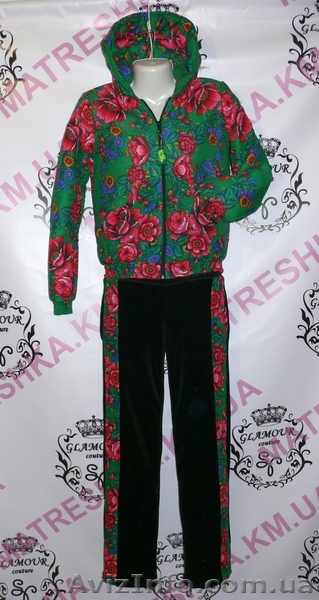Костюм утепленный (кофта теплая из платка + лосины из велюра) в стиле Лурдес - <ro>Изображение</ro><ru>Изображение</ru> #1, <ru>Объявление</ru> #913111