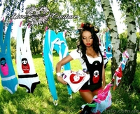 Комбинезон-шортики велюровые с принтом в стиле Лурдес, Матрешка - <ro>Изображение</ro><ru>Изображение</ru> #4, <ru>Объявление</ru> #913044