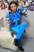 Куртка теплая из велюра + лосины с платочными вставками в стиле Лурдес, Матрешка - <ro>Изображение</ro><ru>Изображение</ru> #4, <ru>Объявление</ru> #913172