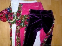 Лосины из велюра с платочными вставками в стиле Лурдес, Матрешка - <ro>Изображение</ro><ru>Изображение</ru> #1, <ru>Объявление</ru> #913066