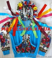 Кофта из велюра с венком и платочными вставками в стиле Лурдес, Матрешка - <ro>Изображение</ro><ru>Изображение</ru> #1, <ru>Объявление</ru> #913168