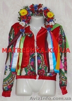 Кофта из велюра с венком и платочными вставками в стиле Лурдес, Матрешка - <ro>Изображение</ro><ru>Изображение</ru> #3, <ru>Объявление</ru> #913168