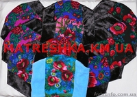 Шапка зимняя из велюра и платка в стиле Лурдес, Матрешка - <ro>Изображение</ro><ru>Изображение</ru> #5, <ru>Объявление</ru> #913194