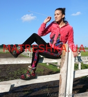 Куртка теплая из велюра с платочными вставками и со стразами + лосины  - <ro>Изображение</ro><ru>Изображение</ru> #1, <ru>Объявление</ru> #913178