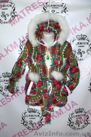 Пуховик из платка Лав Кутюр с натуральным мехом в стиле Лурдес, Матрешка - <ro>Изображение</ro><ru>Изображение</ru> #2, <ru>Объявление</ru> #913733