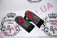 Варежки из велюра с платком в стиле Лурдес, Матрешка - <ro>Изображение</ro><ru>Изображение</ru> #2, <ru>Объявление</ru> #913327