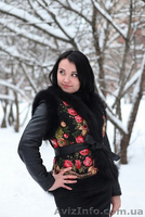 Жилетка из платочной ткани длинная с мехом песца в стиле Лурдес, Матрешка - <ro>Изображение</ro><ru>Изображение</ru> #2, <ru>Объявление</ru> #913677