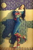 Куртка теплая из велюра с натуральным мехом песца + лосины в стиле Лурдес - <ro>Изображение</ro><ru>Изображение</ru> #2, <ru>Объявление</ru> #913698