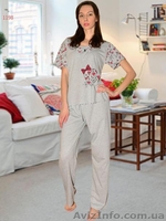 Пижамы футболка и брюки женские оптом піжами футболка і брюки жіночі - <ro>Изображение</ro><ru>Изображение</ru> #1, <ru>Объявление</ru> #1599169