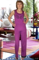 Пижамы футболка и брюки женские оптом піжами футболка і брюки жіночі - <ro>Изображение</ro><ru>Изображение</ru> #2, <ru>Объявление</ru> #1599169