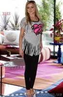 Пижамы футболка и брюки женские оптом піжами футболка і брюки жіночі - <ro>Изображение</ro><ru>Изображение</ru> #3, <ru>Объявление</ru> #1599169