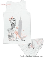 Детские комплекты майка и трусы для девочек оптом - <ro>Изображение</ro><ru>Изображение</ru> #3, <ru>Объявление</ru> #1599221