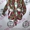 Пуховик из платка Лав Кутюр с натуральным мехом в стиле Лурдес,  Матрешка #913733