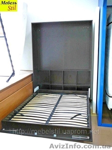 Шкаф-кровать трансформер с зеркалами с художественным рисунком - <ro>Изображение</ro><ru>Изображение</ru> #2, <ru>Объявление</ru> #837156