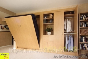 Шкаф-кровать трансформер из ламинированного ДСП в гостиную - <ro>Изображение</ro><ru>Изображение</ru> #1, <ru>Объявление</ru> #836922
