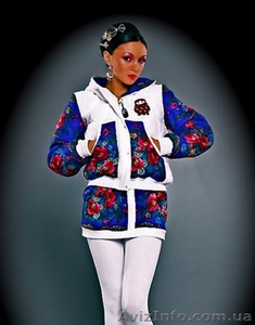 Костюм Куртка теплая из велюра + юбка с платочными вставками в стиле Лурдес - <ro>Изображение</ro><ru>Изображение</ru> #2, <ru>Объявление</ru> #913174