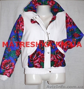 Куртка теплая из велюра с платочными вставками в стиле Лурдес, Матрешка - <ro>Изображение</ro><ru>Изображение</ru> #4, <ru>Объявление</ru> #913171