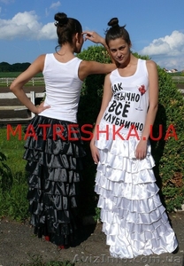 Ярусная юбка из атласа в стиле Лурдес, Матрешка - <ro>Изображение</ro><ru>Изображение</ru> #2, <ru>Объявление</ru> #913097