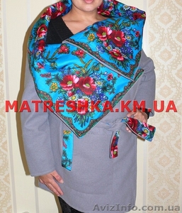 Пальто из кашемира с подкладкой из платка в стиле Лурдес, Матрешка - <ro>Изображение</ro><ru>Изображение</ru> #2, <ru>Объявление</ru> #913189