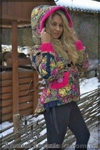 Куртка теплая из платка с рюшами в стиле Лурдес, Матрешка - <ro>Изображение</ro><ru>Изображение</ru> #3, <ru>Объявление</ru> #913693