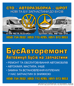 Авторазборка Mercedes-Vito, Sprinter/Volkswagen-LT, T4, T5, Crafter, Caddy