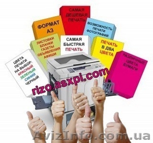 Ризография,  Печать объявлений,  Тиражирование на Ризографе