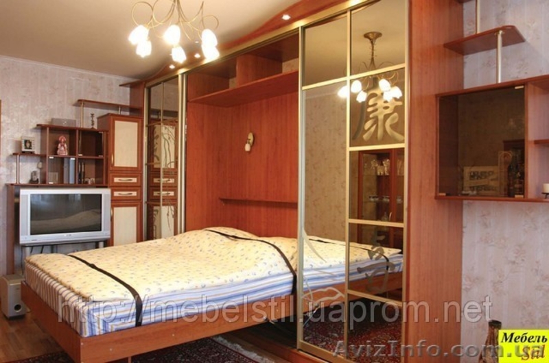 Подьемная кровать,встроенная в шкаф у гостиную комнату - <ro>Изображение</ro><ru>Изображение</ru> #1, <ru>Объявление</ru> #837057