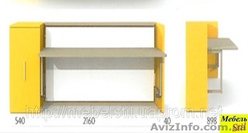 Стол-кровать трансформер у спальню с тумбочкой - <ro>Изображение</ro><ru>Изображение</ru> #3, <ru>Объявление</ru> #836975