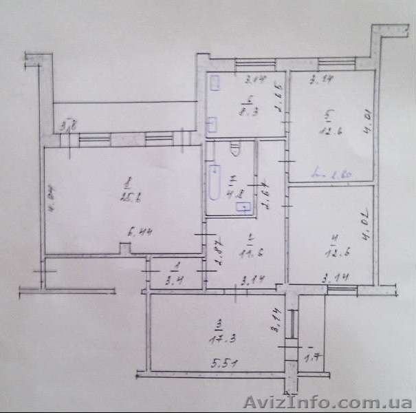 Озерна, 3-х кімнатна,вул.Кармелюка - <ro>Изображение</ro><ru>Изображение</ru> #7, <ru>Объявление</ru> #862251