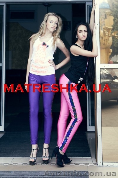 Лосины из бифлекса с платочными вставками в стиле Лурдес, Матрешка - <ro>Изображение</ro><ru>Изображение</ru> #1, <ru>Объявление</ru> #913062