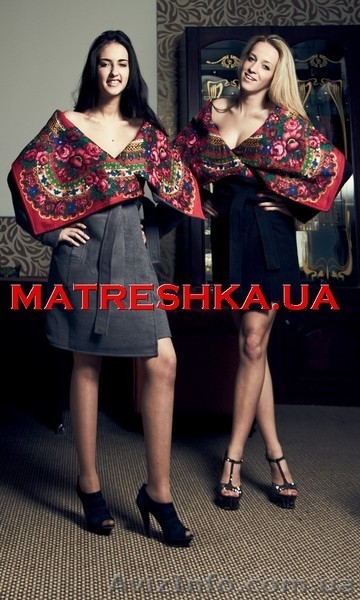 Пальто из кашемира с подкладкой из платка в стиле Лурдес, Матрешка - <ro>Изображение</ro><ru>Изображение</ru> #1, <ru>Объявление</ru> #913189