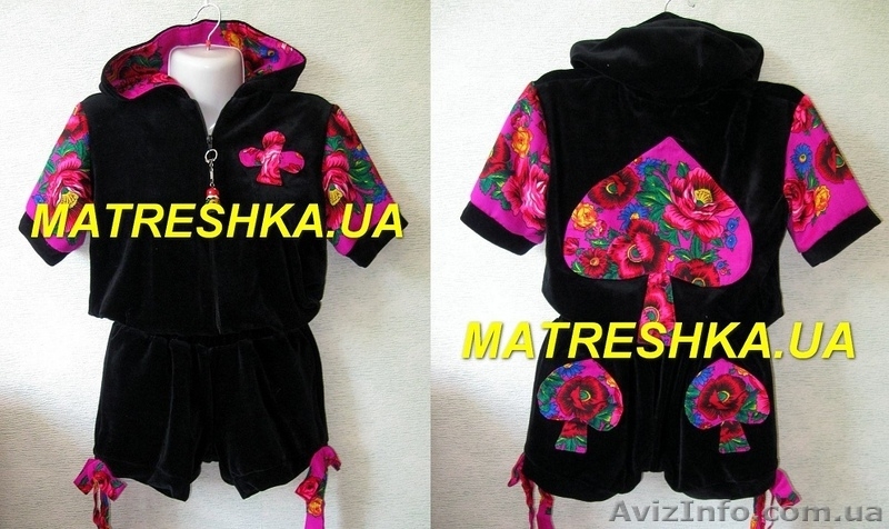 Футболка + шорты из велюра "Картежные карты" в стиле Лурдес, Матрешка - <ro>Изображение</ro><ru>Изображение</ru> #5, <ru>Объявление</ru> #913085