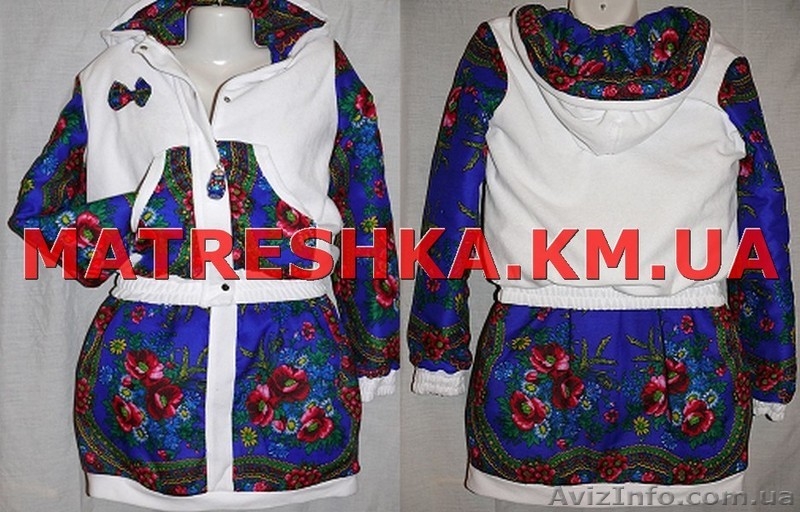 Костюм Куртка теплая из велюра + юбка с платочными вставками в стиле Лурдес - <ro>Изображение</ro><ru>Изображение</ru> #4, <ru>Объявление</ru> #913174