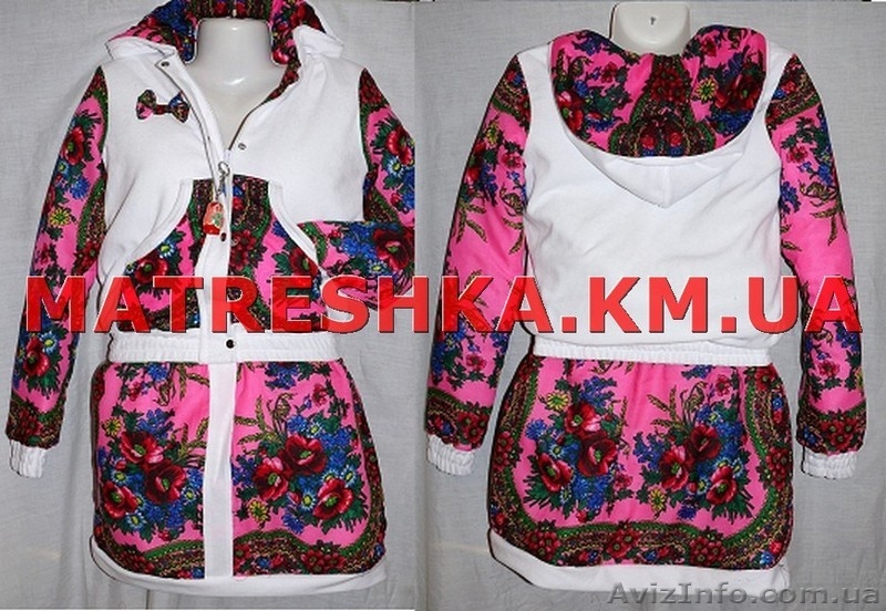 Костюм Куртка теплая из велюра + юбка с платочными вставками в стиле Лурдес - <ro>Изображение</ro><ru>Изображение</ru> #5, <ru>Объявление</ru> #913174