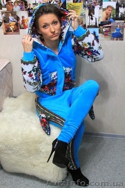 Куртка теплая из велюра + лосины с платочными вставками в стиле Лурдес, Матрешка - <ro>Изображение</ro><ru>Изображение</ru> #4, <ru>Объявление</ru> #913172