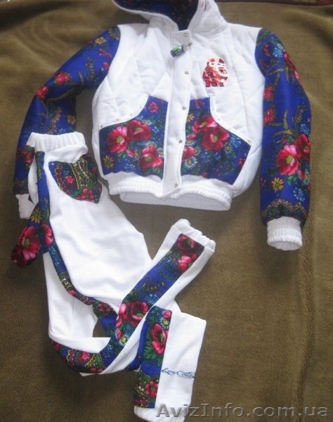 Куртка теплая из велюра + лосины с платочными вставками в стиле Лурдес, Матрешка - <ro>Изображение</ro><ru>Изображение</ru> #5, <ru>Объявление</ru> #913172