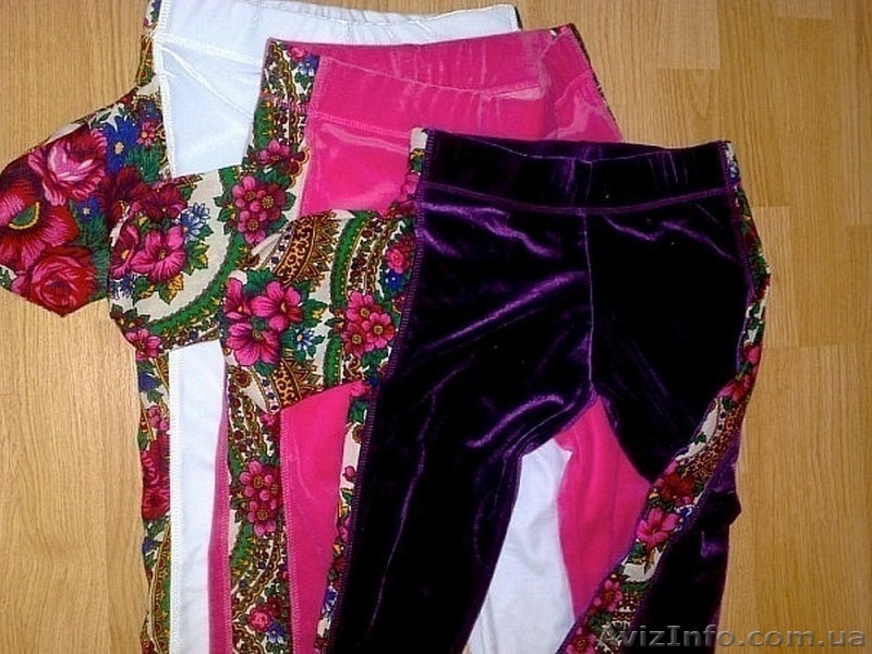 Лосины из велюра с платочными вставками в стиле Лурдес, Матрешка - <ro>Изображение</ro><ru>Изображение</ru> #1, <ru>Объявление</ru> #913066