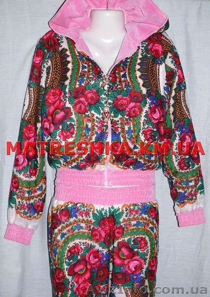 Костюм двухсторонний платок+велюр в стиле Лурдес, Матрешка - <ro>Изображение</ro><ru>Изображение</ru> #1, <ru>Объявление</ru> #913117