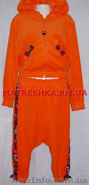 Костюм из велюра с платочными вставками (кофта + юбка/штаны) в стиле Лурдес - <ro>Изображение</ro><ru>Изображение</ru> #4, <ru>Объявление</ru> #913149