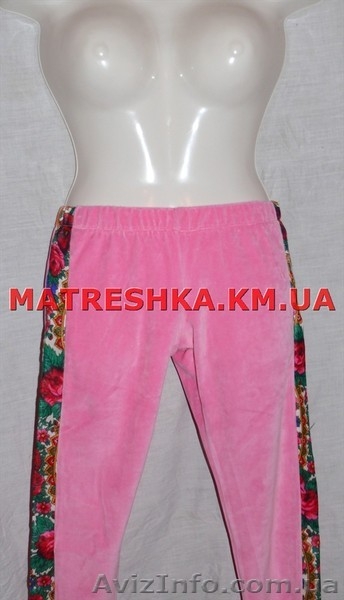 Лосины из велюра с платочными вставками в стиле Лурдес, Матрешка - <ro>Изображение</ro><ru>Изображение</ru> #3, <ru>Объявление</ru> #913066