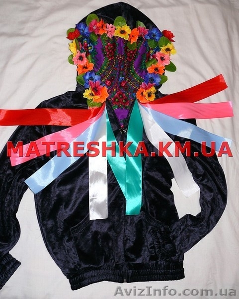 Кофта из велюра с венком и платочными вставками в стиле Лурдес, Матрешка - <ro>Изображение</ro><ru>Изображение</ru> #4, <ru>Объявление</ru> #913168
