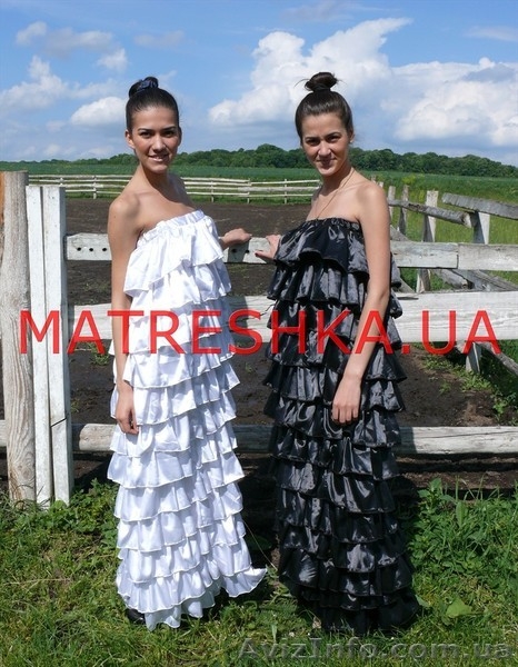 Ярусное платье из атласа в стиле Лурдес, Матрешка - <ro>Изображение</ro><ru>Изображение</ru> #2, <ru>Объявление</ru> #913077