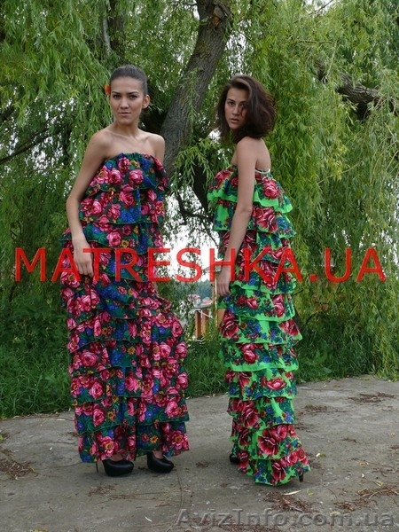 Платье ярусное из платка в стиле Лурдес, Матрешка - <ro>Изображение</ro><ru>Изображение</ru> #4, <ru>Объявление</ru> #913079