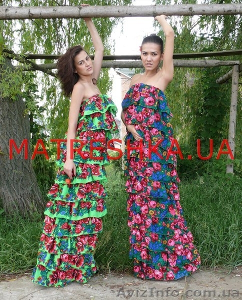 Платье ярусное из платка в стиле Лурдес, Матрешка - <ro>Изображение</ro><ru>Изображение</ru> #3, <ru>Объявление</ru> #913079