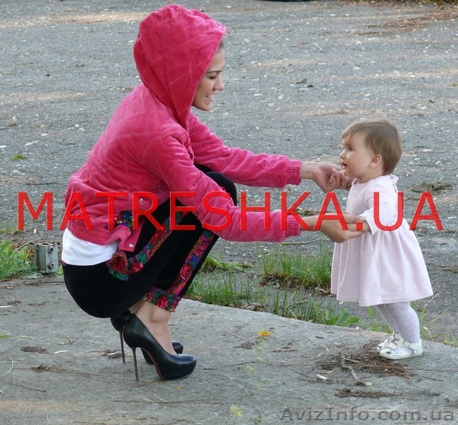 Куртка теплая из велюра с платочными вставками и со стразами + лосины  - <ro>Изображение</ro><ru>Изображение</ru> #3, <ru>Объявление</ru> #913178