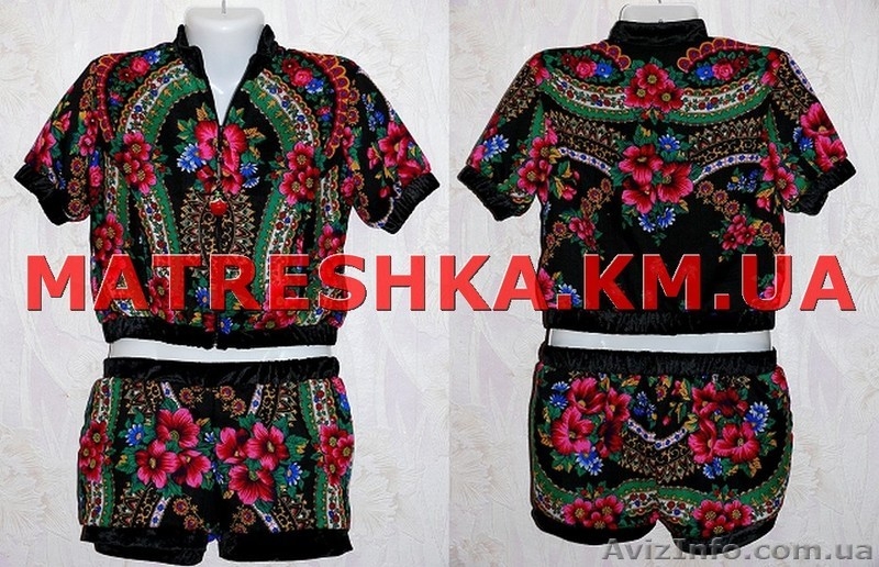 Рубашка+шорты из платка в стиле Лурдес, Матрешка - <ro>Изображение</ro><ru>Изображение</ru> #4, <ru>Объявление</ru> #913086