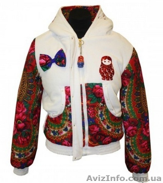 Куртка теплая из велюра с платочными вставками и с натуральным мехом песца  - <ro>Изображение</ro><ru>Изображение</ru> #4, <ru>Объявление</ru> #913696