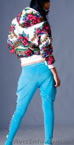 Куртка теплая из платка + галифе из велюра в стиле Лурдес, Матрешка - <ro>Изображение</ro><ru>Изображение</ru> #1, <ru>Объявление</ru> #913184